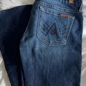 7 For All Mankind Dark A Pocket Flare Jeans